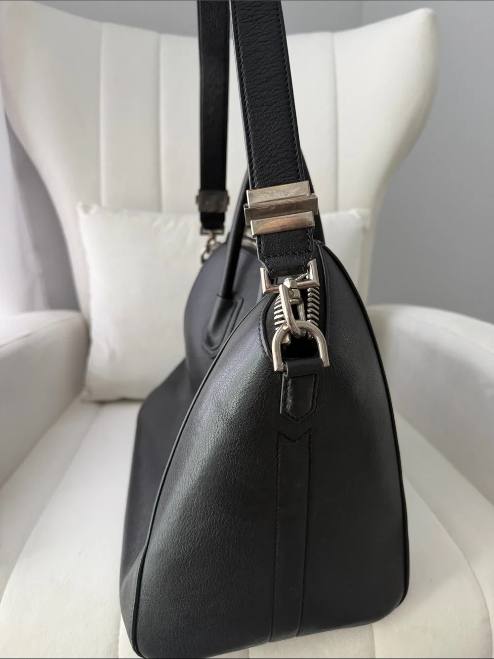Givenchy Black Leather Satchel with Top Handles